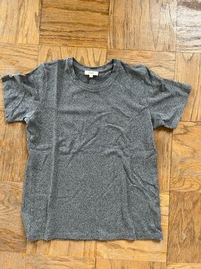 Ozma classic tee silk Noil jersey Gray Crew Neck Tee
